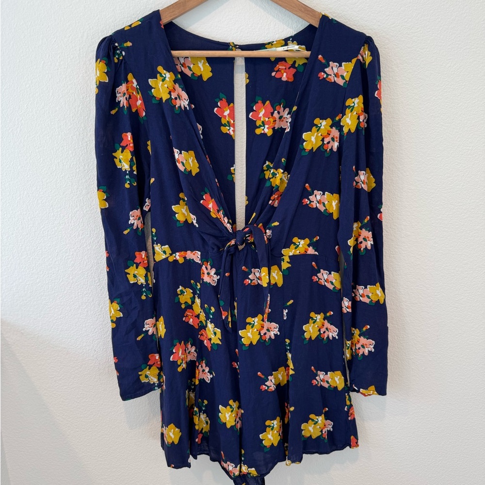 Kimchi Blue Maddie Plunging Tie-Front Playsuit